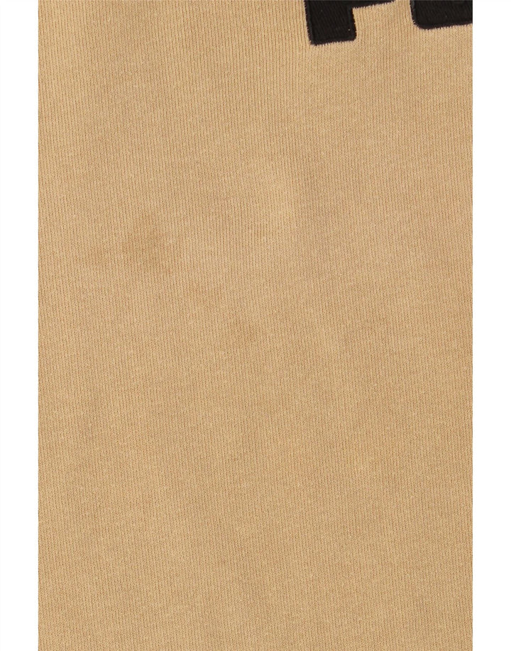 PUMA Sudadera con gráfico tipo jersey para hombre, talla grande, color beige