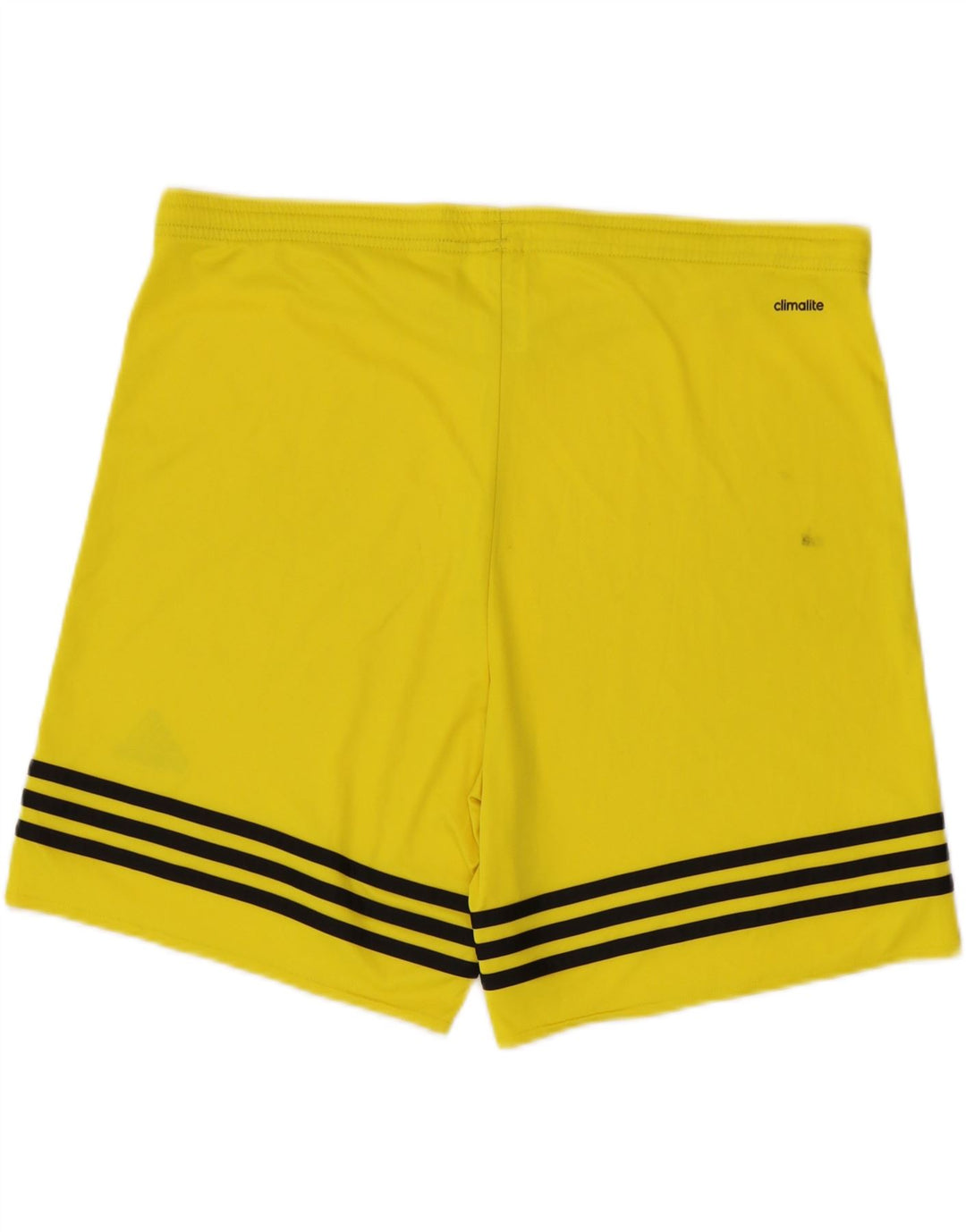 Adidas Pantalones cortos deportivos para hombre poliéster de rayas amarillas grandes