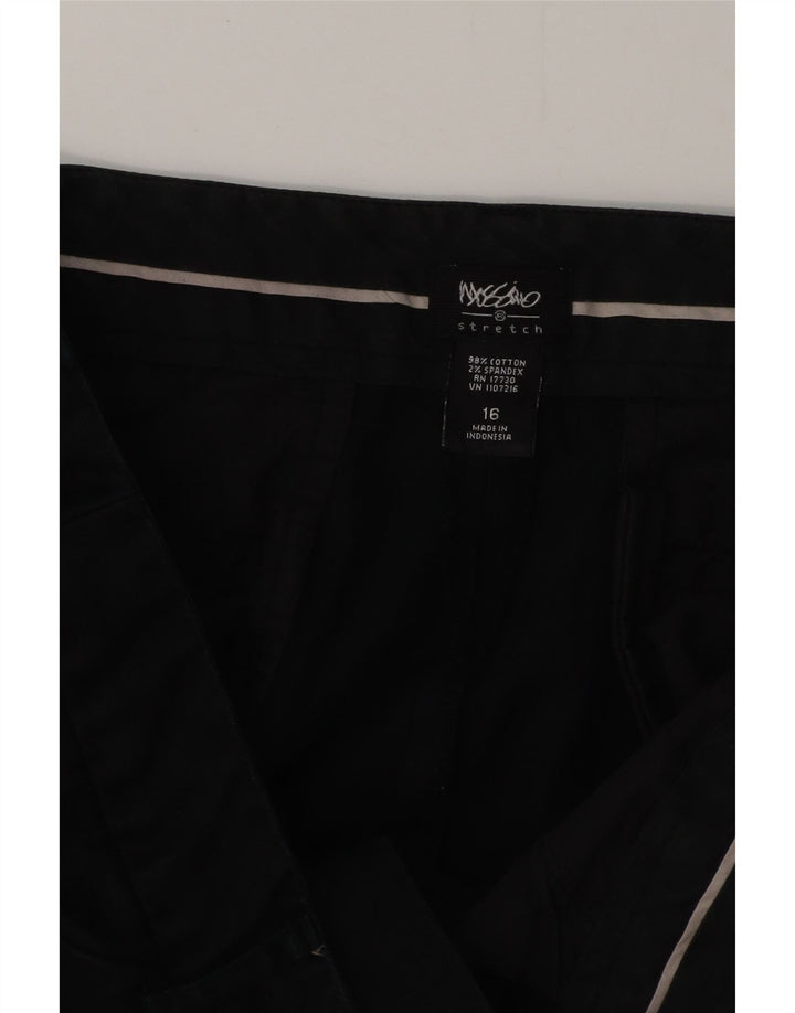 MOSSIMO Pantalones casuales con corte de bota para mujer US 16 2XL W38 L32 Algodón negro