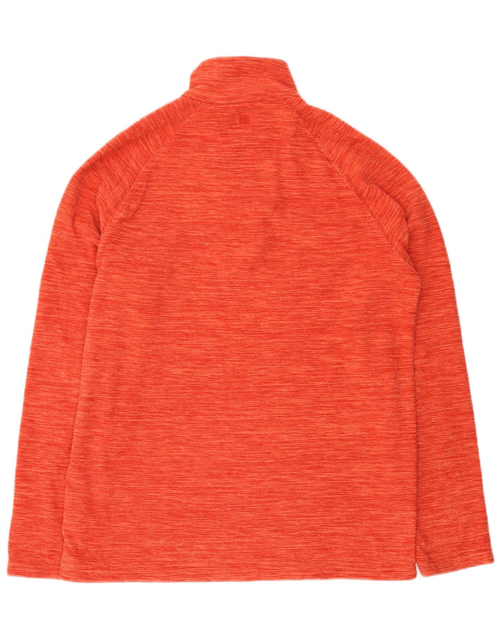 Jersey de forro polar con cremallera y cuello para hombre de Mountain Warehouse con moteados naranjas medianos