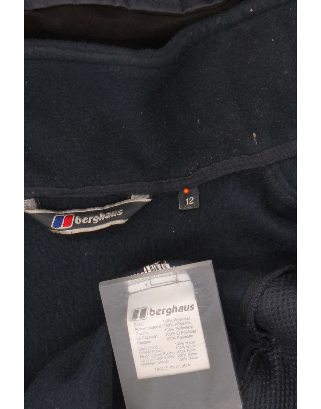 BERGHAUS Chaqueta cortavientos con capucha de gran tamaño para mujer UK 12 Medium Azul marino