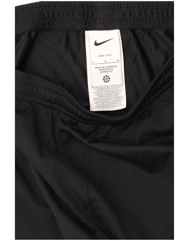 NIKE Mujer Dri Fit Chándal Pantalones UK 40 Grande Poliéster Negro