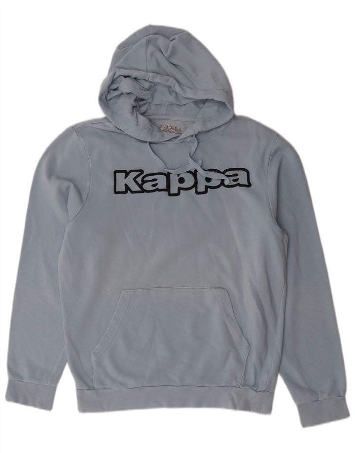 Kappa Hombre Sudadera Con Capucha Gráfica Jersey De Algodón Azul Medio
