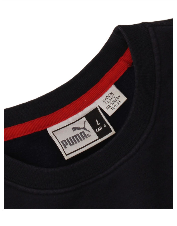 Puma Hombre Graphic Sudadera Jumper Grande Azul Marino