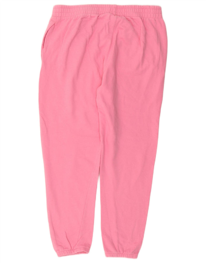 DKNY Pantalones de chándal para mujer Joggers UK 12 Medium Pink Cotton