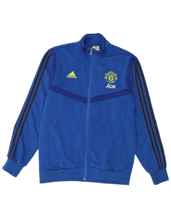 Adidas Hombre Manchester United Chándal Top Chaqueta Grande Azul Colorblock