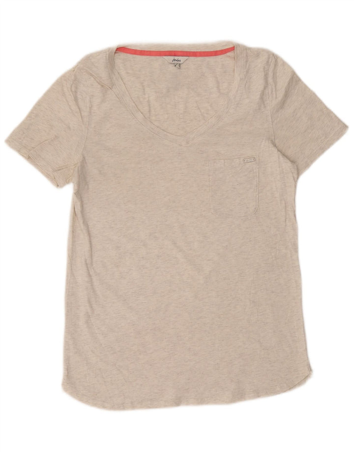 JOULES Camiseta para mujer Top UK 12 Medium Off White Moteado