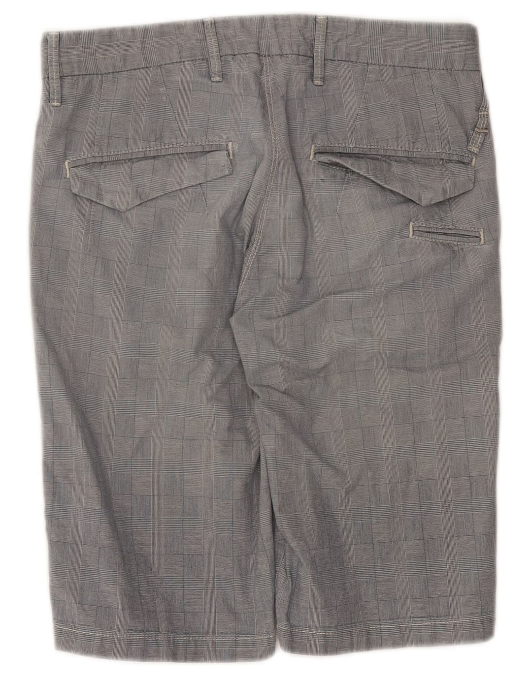 Pantalones cortos chinos GAS para hombre W30 Algodón a cuadros gris medio