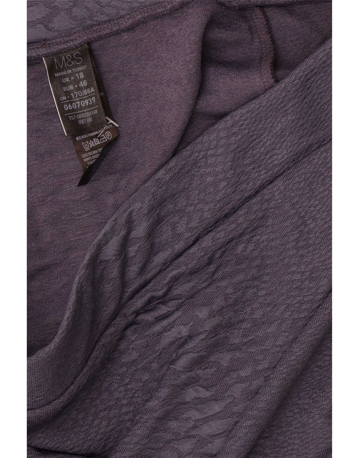 Falda lápiz para mujer Marks & Spencer UK 18 XL W36 Poliéster gris
