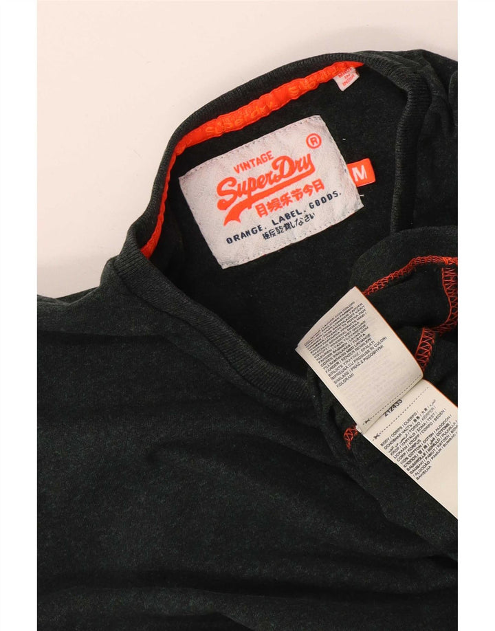 Superdry Hombre Top Manga Larga Algodón Verde Medio