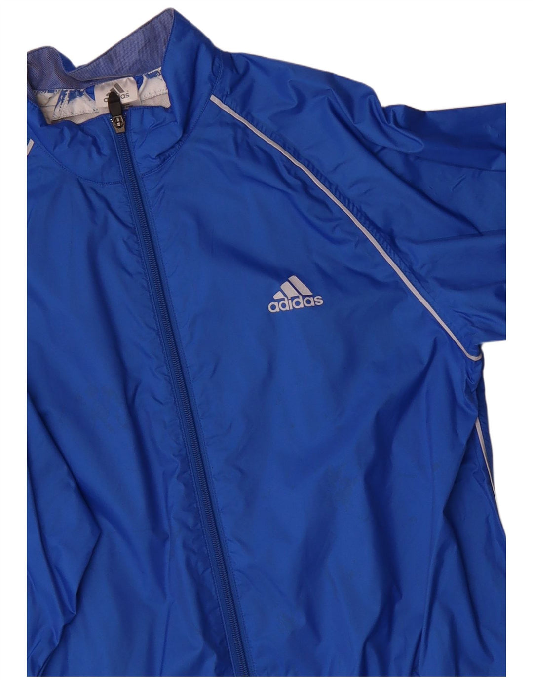 ADIDAS Mens Rain Jacket UK 38/40 Medium Blue Polyamide
