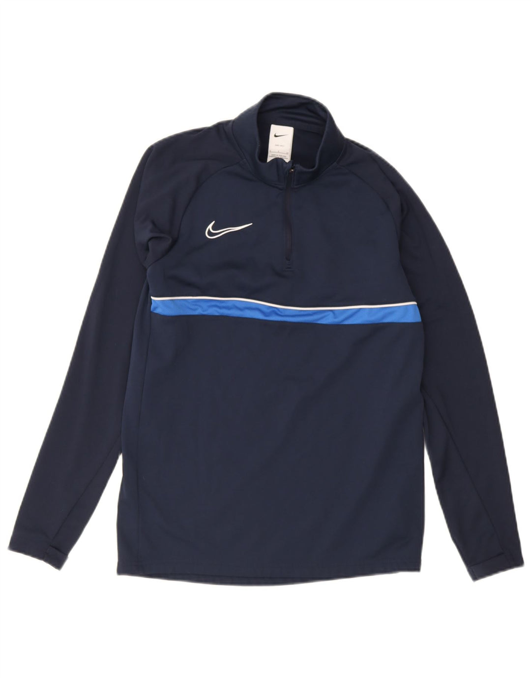 Nike Hombre Dri Fit Jersey Chándal Top Pequeño Azul Marino Colorblock