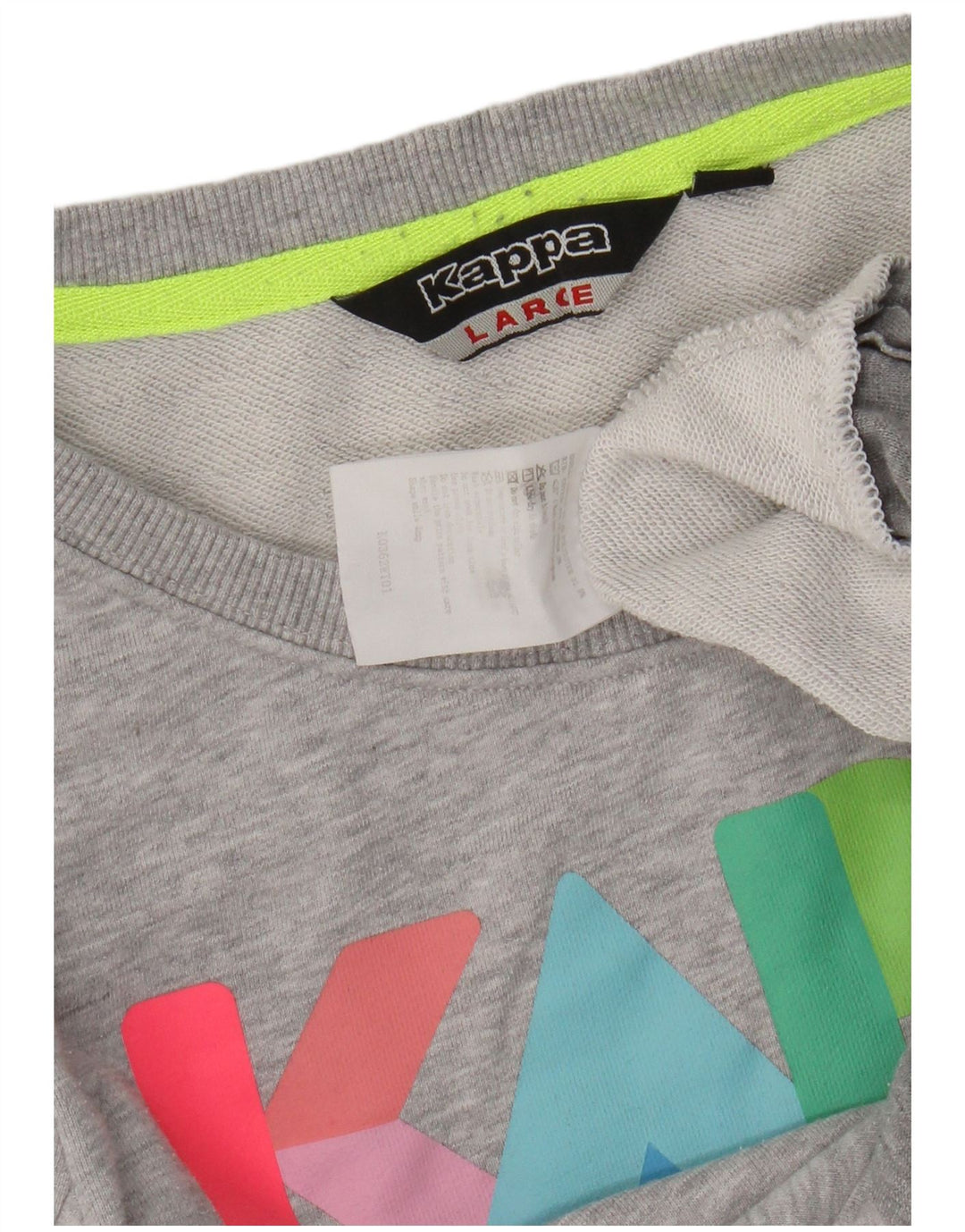 Kappa - Sudadera gráfica para mujer, talla 40, talla grande, algodón gris