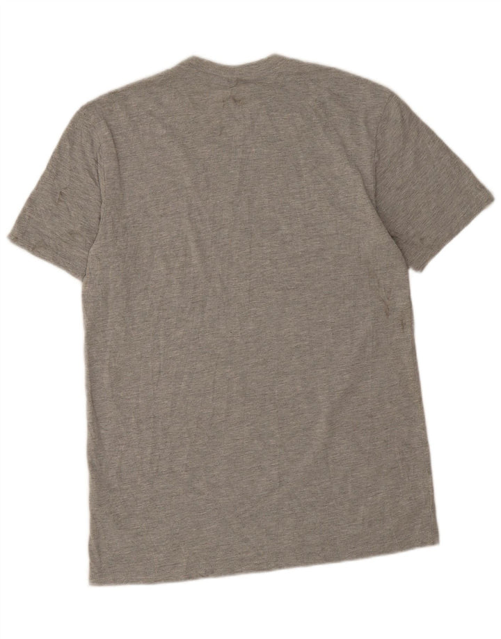Adidas Hombre Camiseta Gráfica Top Poliéster Moteado Gris Medio