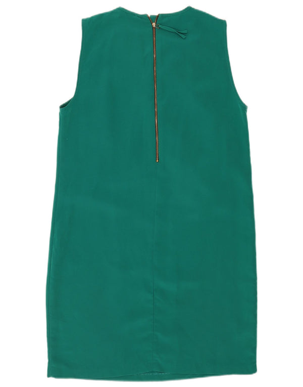 Zara Mujer Vestido Recto Sin Mangas UK 42 Verde Medio