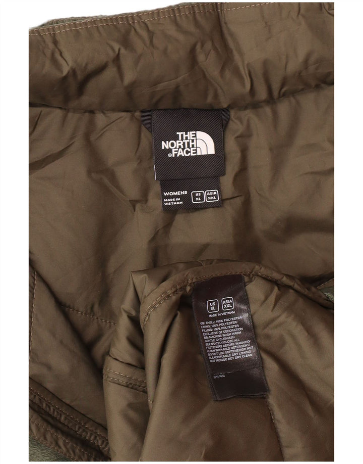 The North Face Abrigo acolchado con capucha para mujer UK 18 XL Caqui Poliéster Moderno