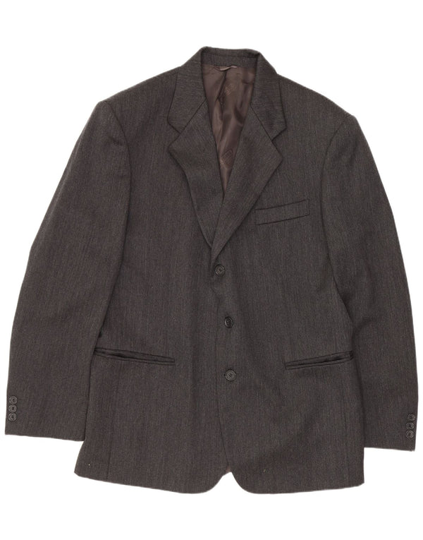 Cacharel Chaqueta tipo blazer de 3 botones para hombre UK 40 Large Grey Classic