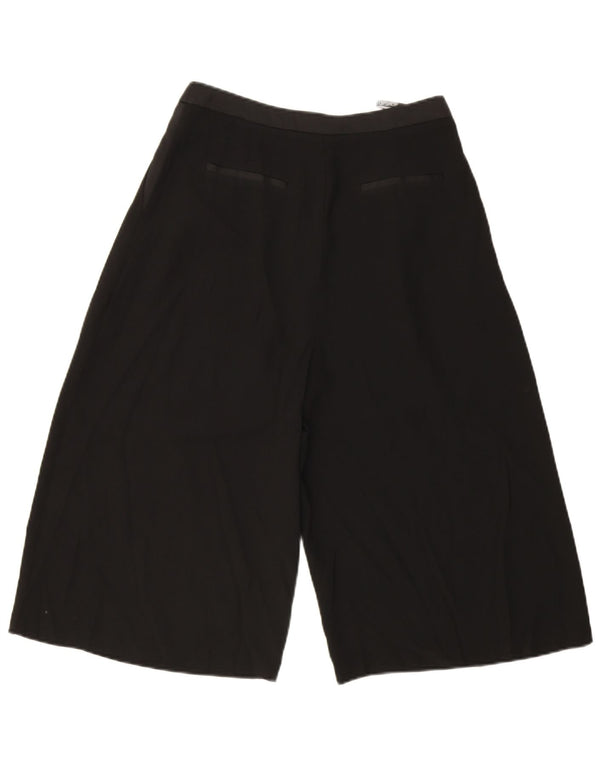 Topshop Bermudas de pierna ancha y cintura alta para mujer UK 10 Small W28 Negro