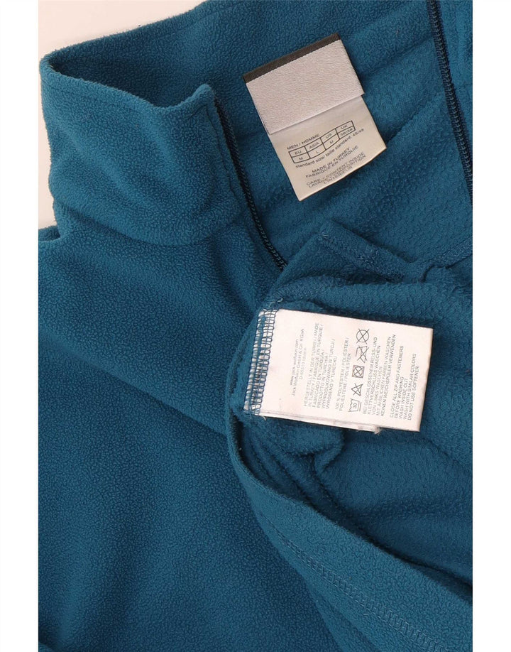 Jack Wolfskin Jersey de forro polar con cuello y cremallera para hombre UK 36/38 Poliéster azul medio