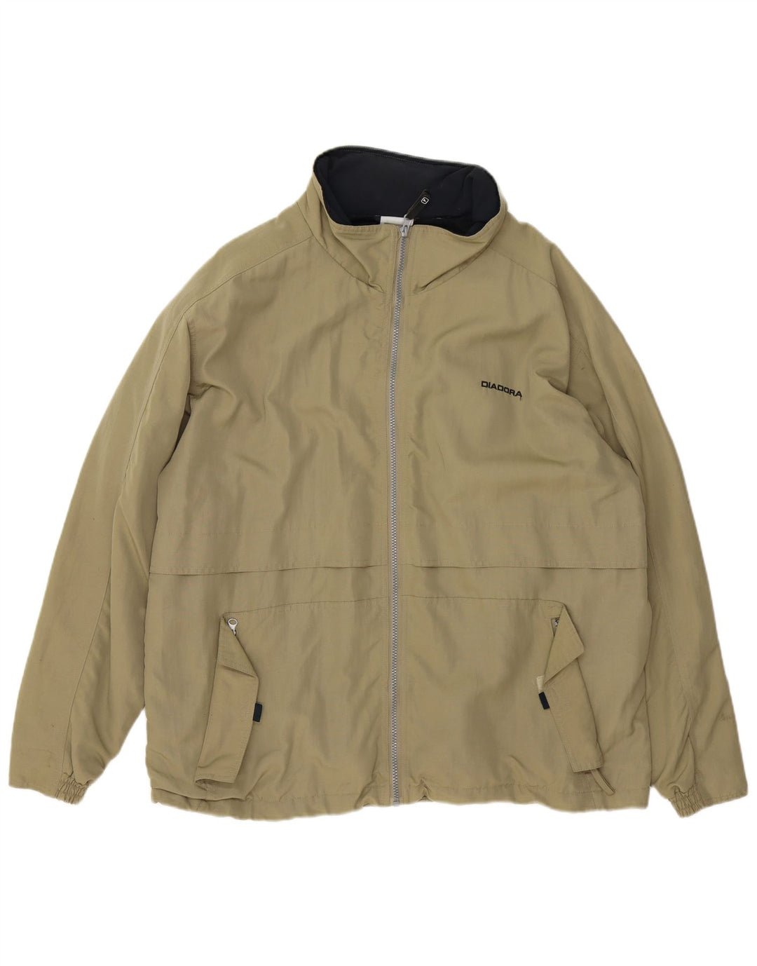 DIADORA Chaqueta impermeable holgada para hombre UK 38 Medium Khaki Poliamida