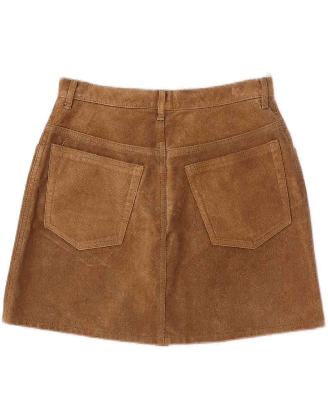 Sisley Minifalda de ante para mujer IT 44 Medium W28 Cuero marrón