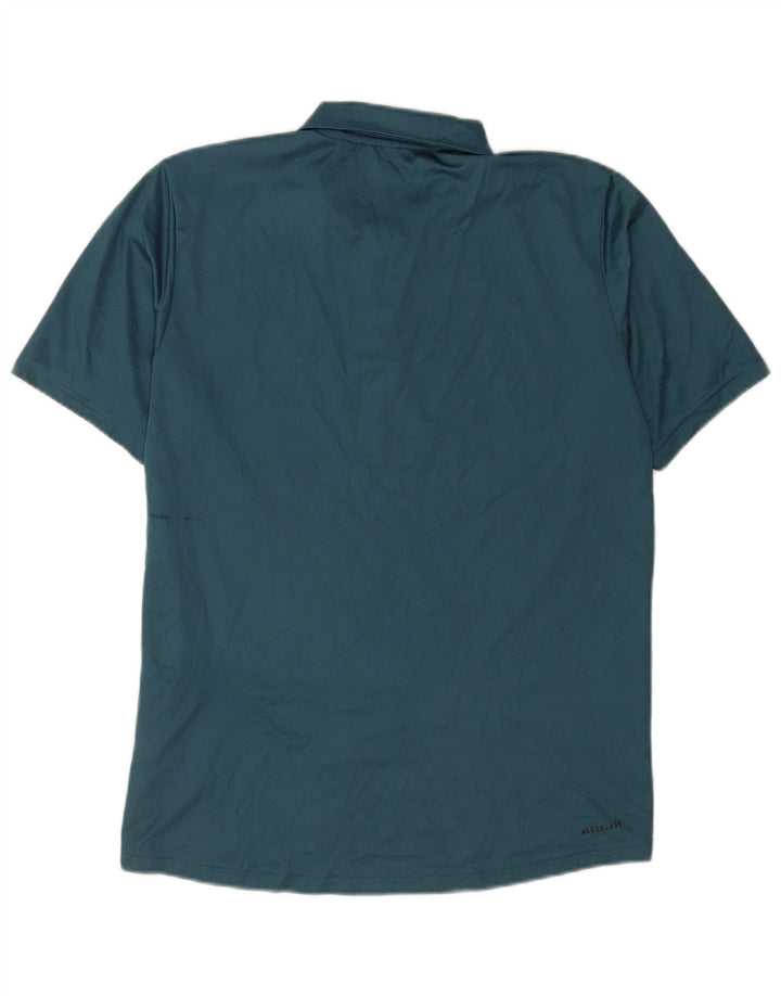 Polo Adidas Hombre Poliéster Azul Medio