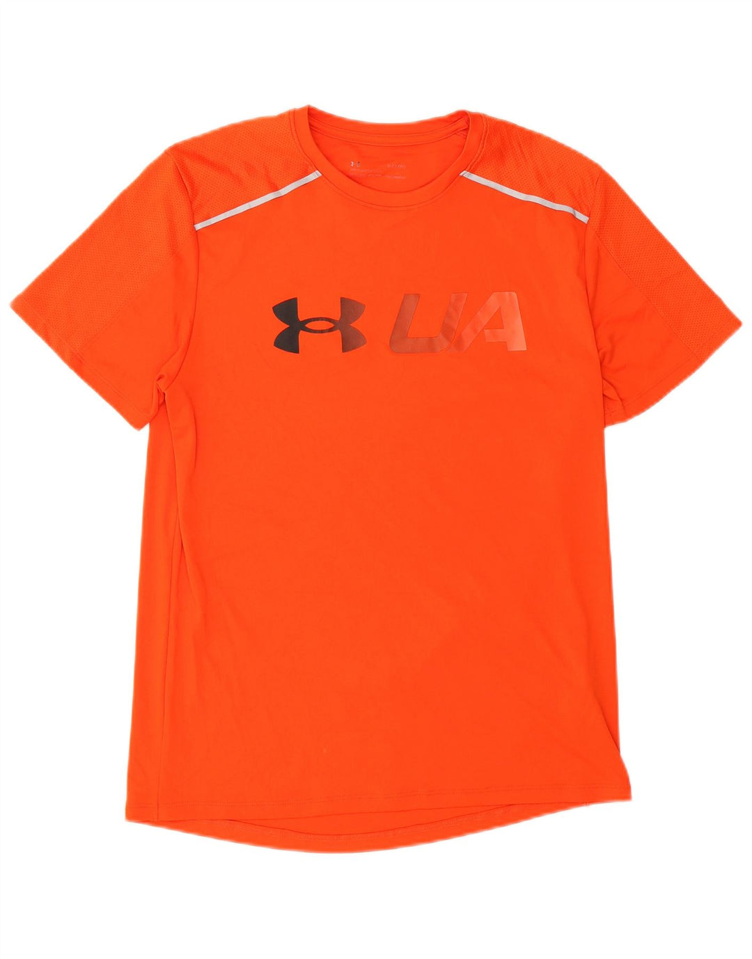 Under Armour Camiseta con gráfico Heat Gear para hombre, parte superior de poliéster naranja medio