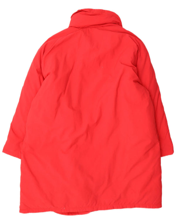 Belfe Abrigo acolchado extragrande con doble botonadura para mujer UK 44 Medum Red