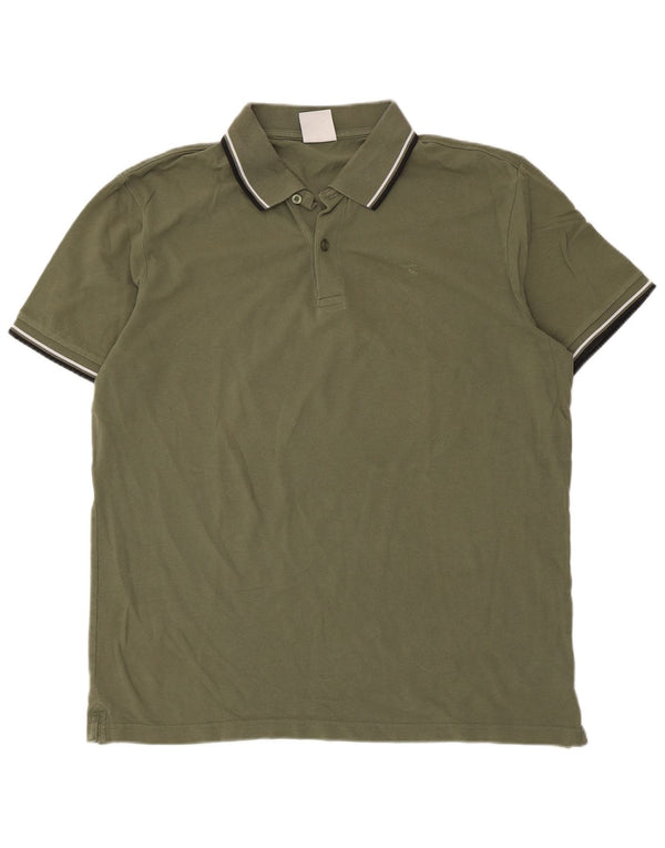 Diadora Polo Hombre 2XL Algodón A Rayas Caqui