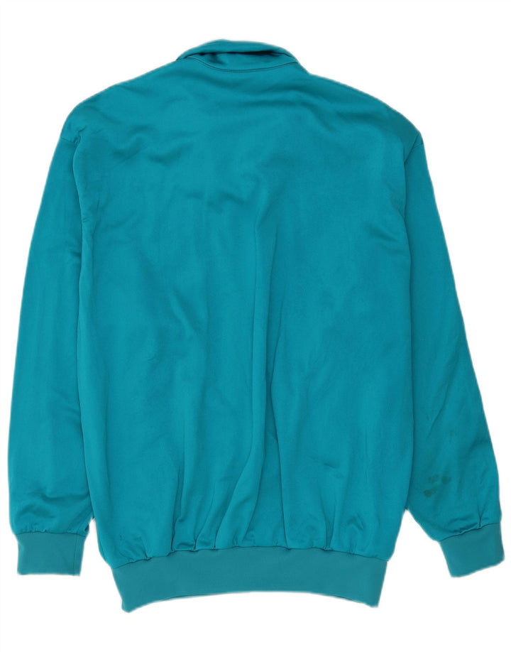 Asics Hombre Graphic Chándal Top Chaqueta Grande Azul Poliamida Deportes