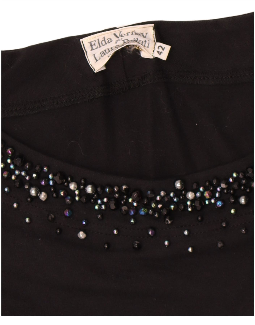 Vintage Mujer Maxi Vestido IT 42 Medio Negro