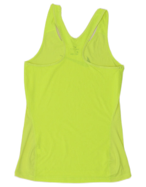 Nike Mujer Dri Fit Graphic Chaleco Top UK 12 Medio Amarillo