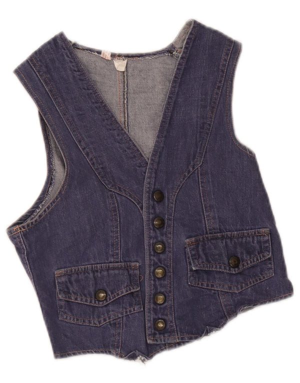 Chaleco Vaquero Niña Vintage 8-9 Años Azul