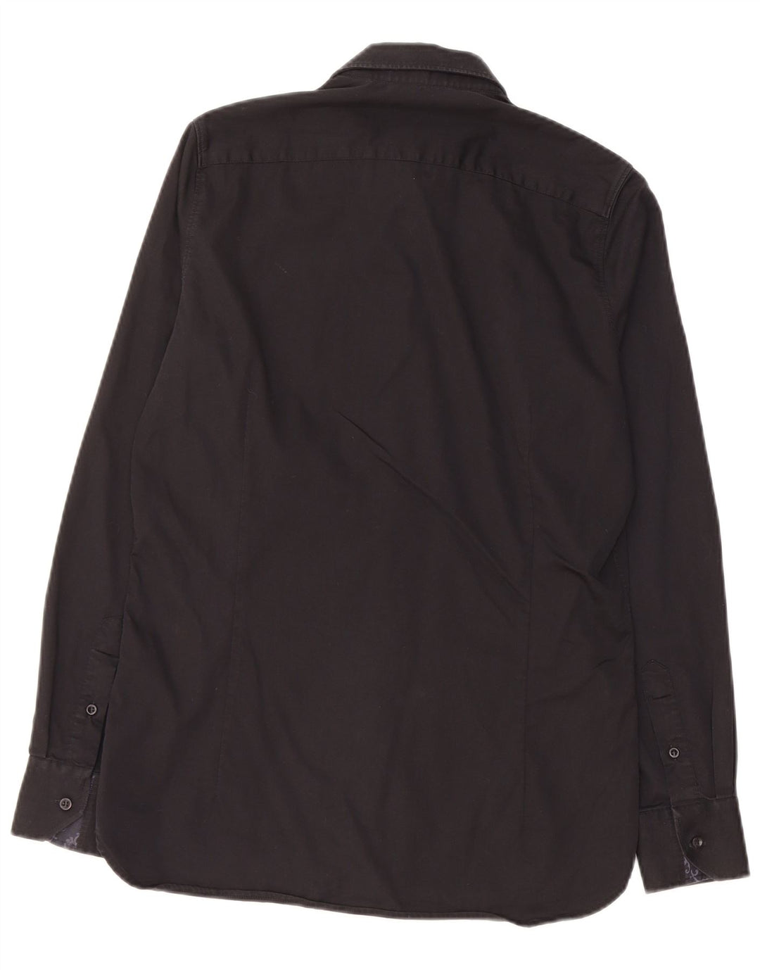 TED BAKER Camisa para hombre Talla 15 Mediana Algodón negro