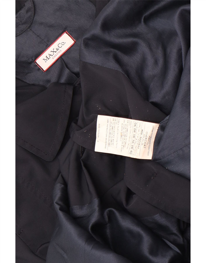 Max & Co. Gabardina para mujer UK 8 Small Poliamida azul marino