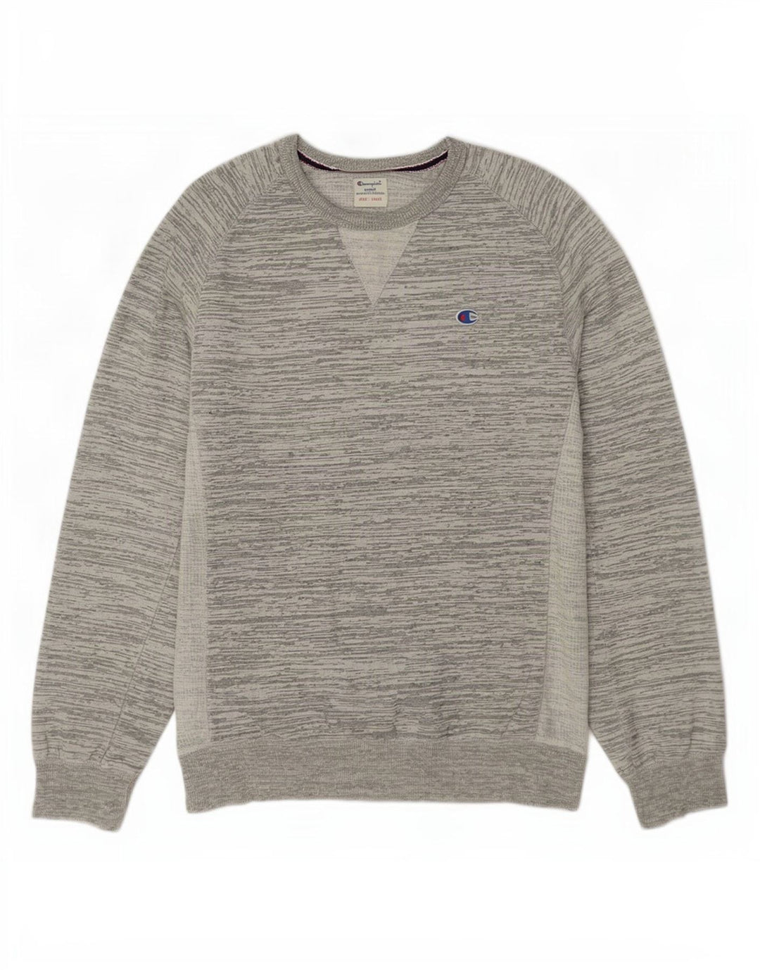 Champion Sudadera tipo jersey para hombre, tamaño grande, algodón moteado gris
