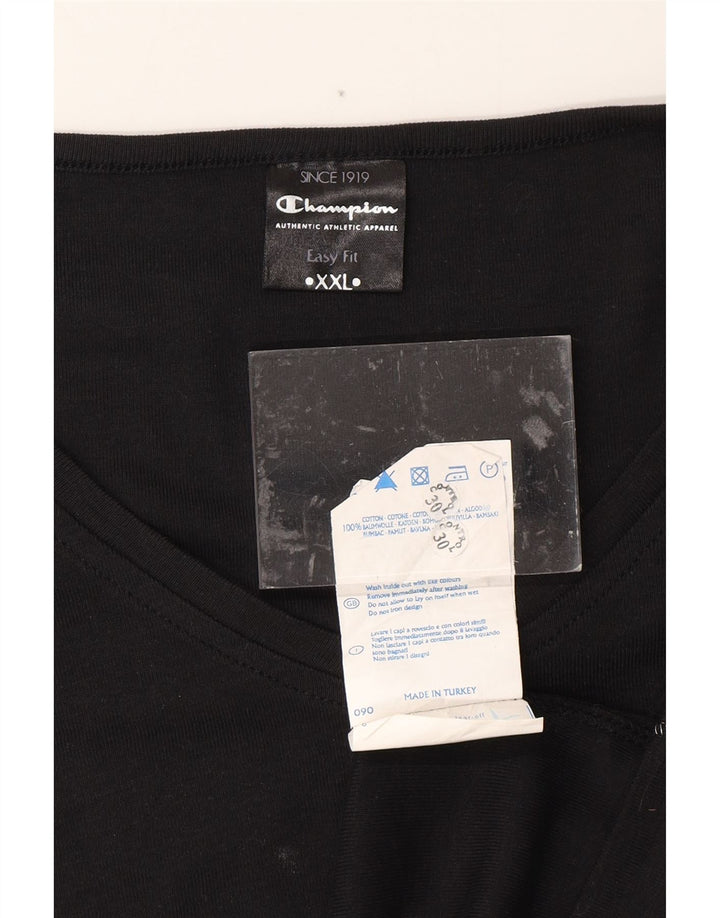 CHAMPION Camiseta sin mangas de ajuste fácil para mujer UK 20 2XL Algodón negro