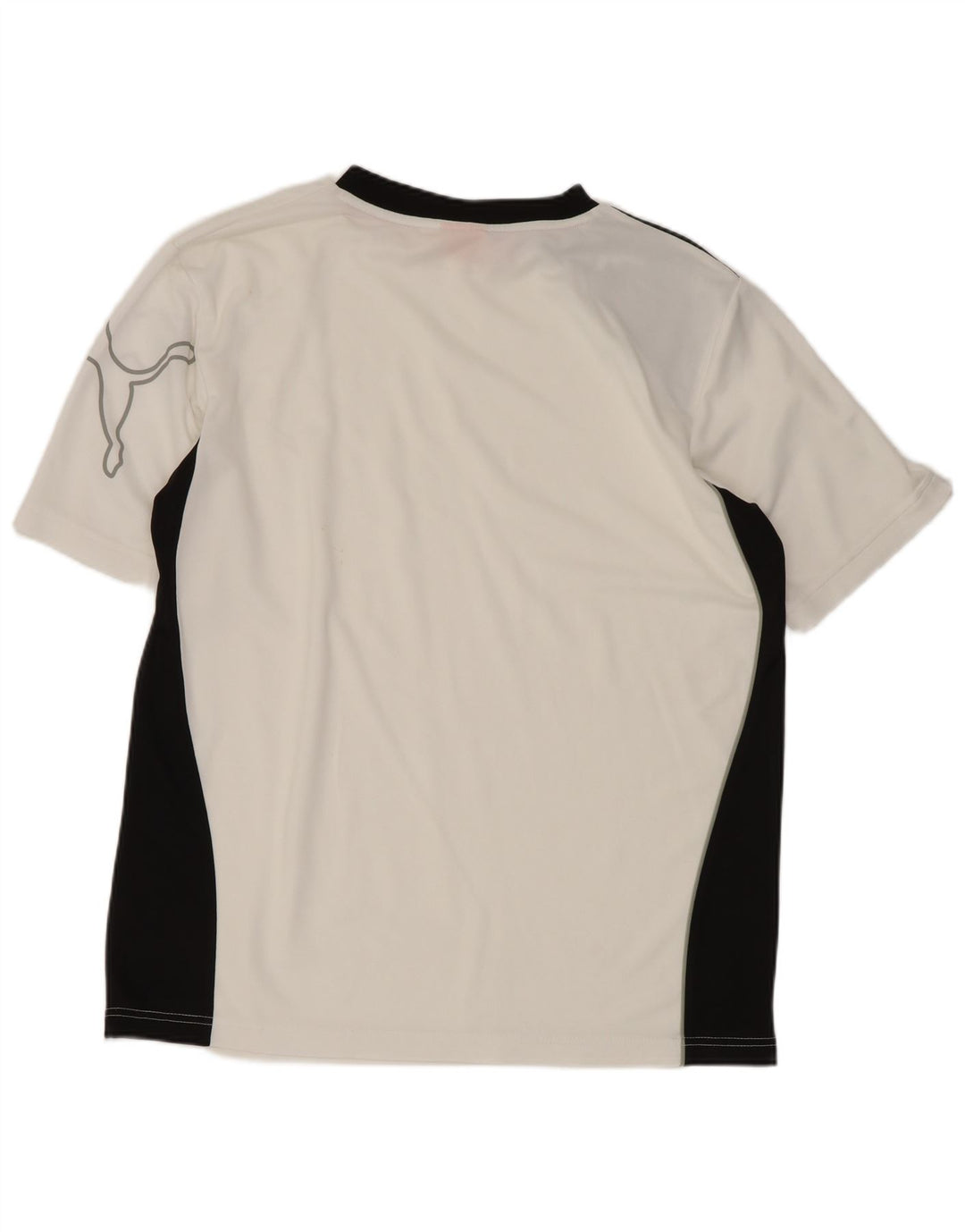 Puma Camiseta gráfica para hombre Top Small White Colorblock