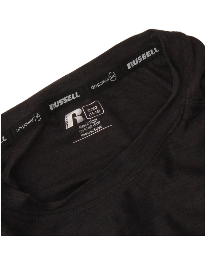 RUSSELL ATHLETIC Camiseta Dri-Power de manga larga para niño 14-15 años XL Gris