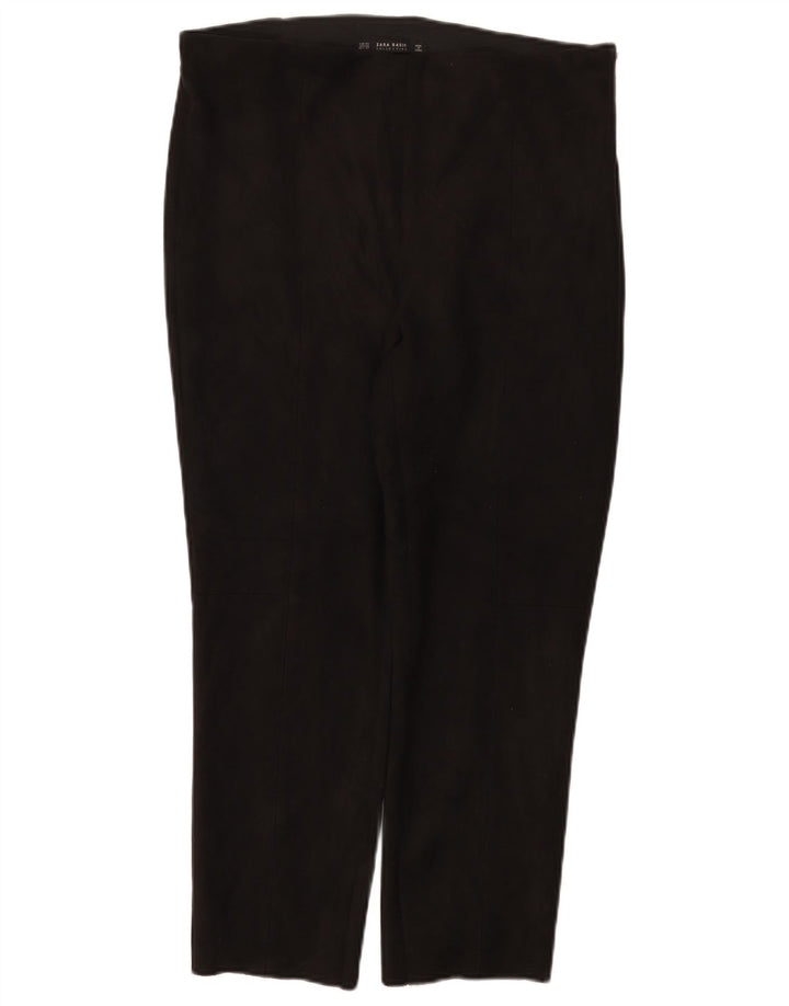 Zara Mujer Pantalones Cortos Slim 2XL W34 L26 Poliéster Negro