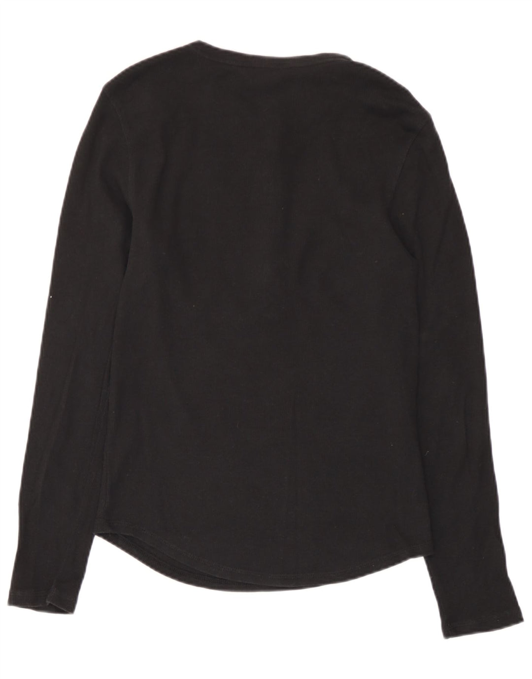 Marks & Spencer - Camiseta de manga larga para mujer, talla 40, talla pequeña, algodón negro