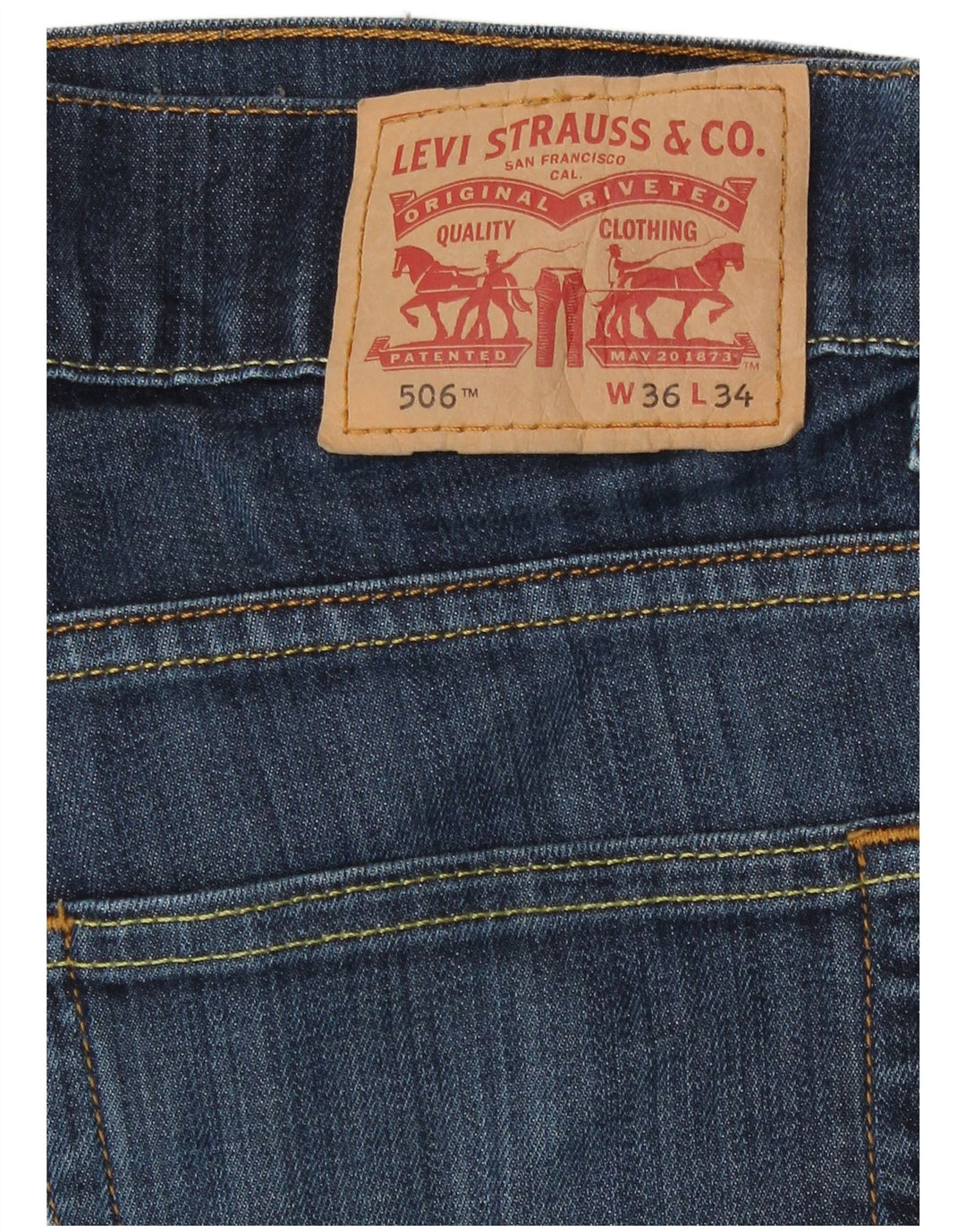 Levi's Vaqueros rectos 506 para hombre W36 L34 Algodón azul