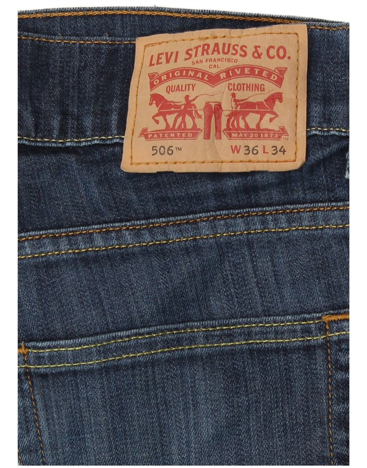 Levi's Vaqueros rectos 506 para hombre W36 L34 Algodón azul
