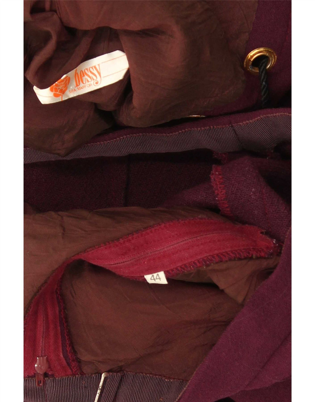 Traje vintage de 2 piezas para mujer IT 44 Medio W24 L29 Púrpura