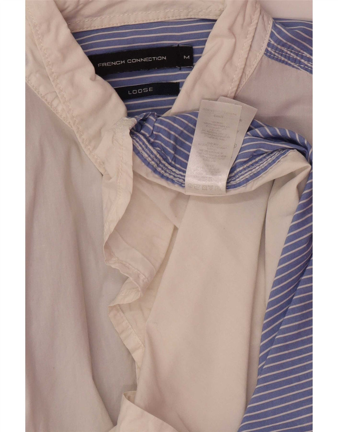 Camisa de hombre French Connection de algodón color block medio blanco