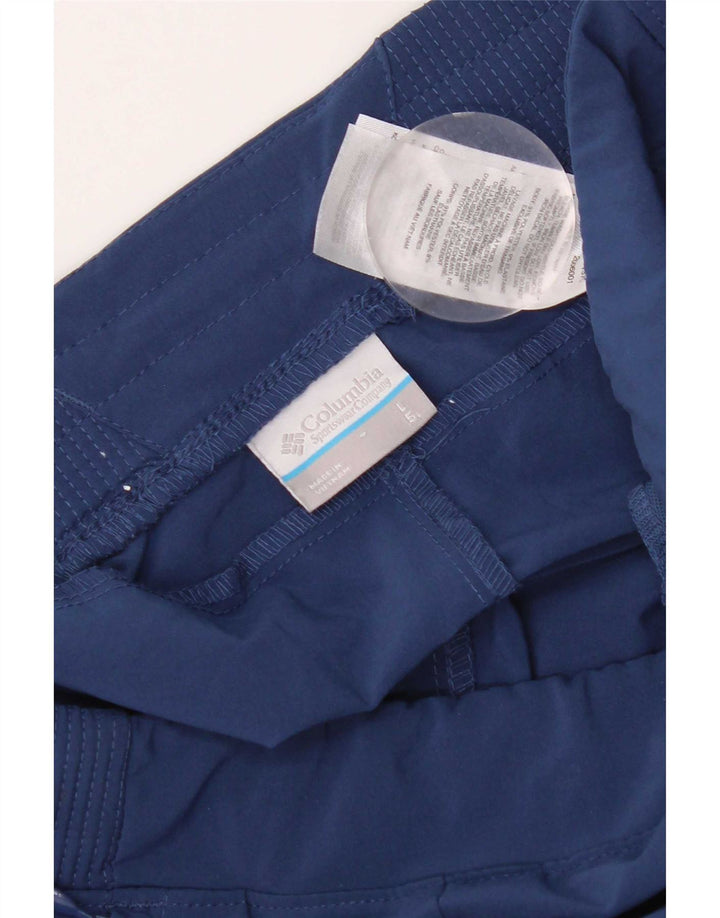 Columbia Pantalones Cortos Casuales Para Mujer Grande W32 Poliéster Azul Marino