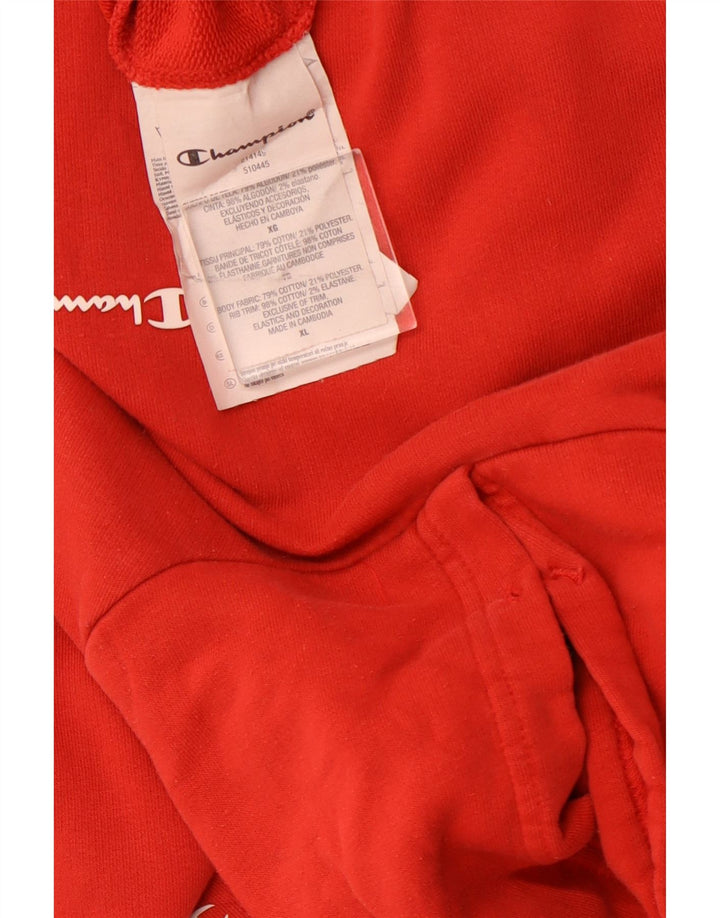 CHAMPION Sudadera con capucha para hombre XL Algodón rojo