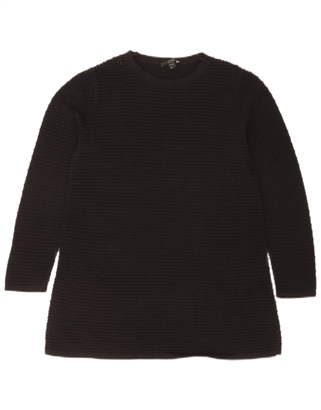 Cos Top Mujer Manga Larga UK 10 Small Algodón Negro