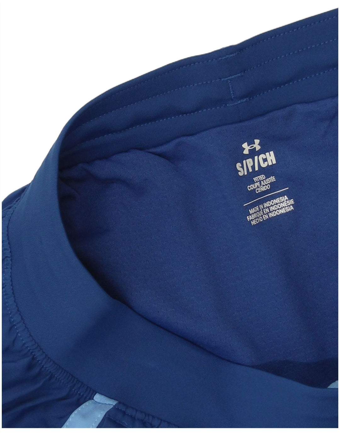 Under Armour Pantalones cortos deportivos para hombre, poliéster azul pequeño