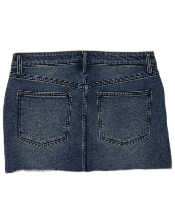 Jack Wills Falda vaquera para mujer UK 12 Medium W30 Algodón azul